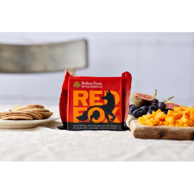 Belton Farm Red Fox Red Leicester cheese, UK version