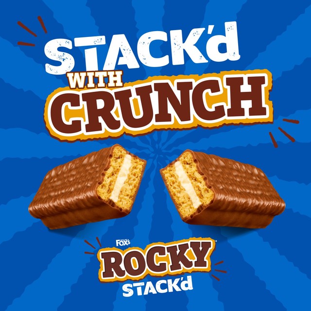 Fox's Rocky STACK'd vanilla cream biscuit bars - British product