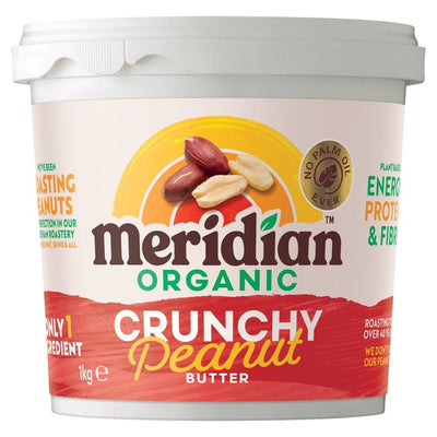 M&S Meridian Organic Crunchy Peanut Butter 100% Nuts 1kg- Buy online at McGrocer