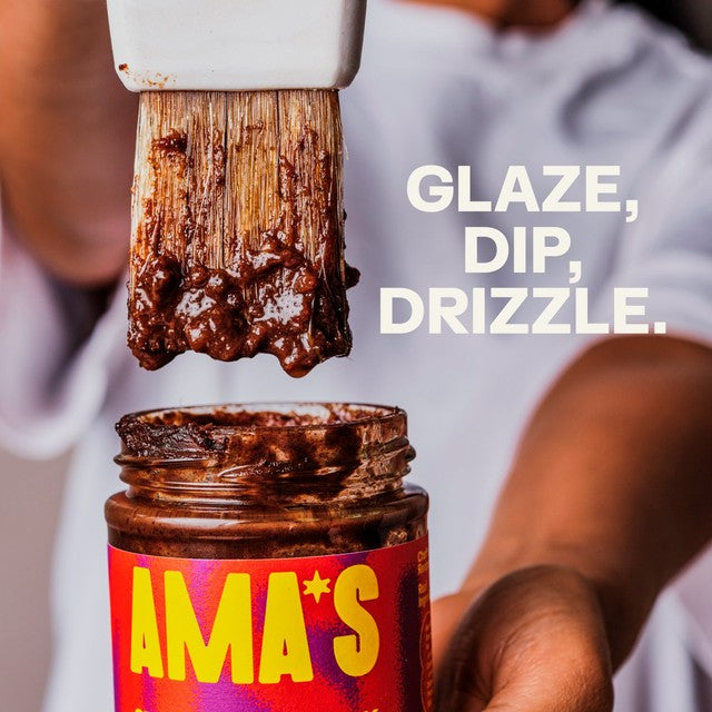 Ama's sticky miso jerk sauce in a jar (British brand)
