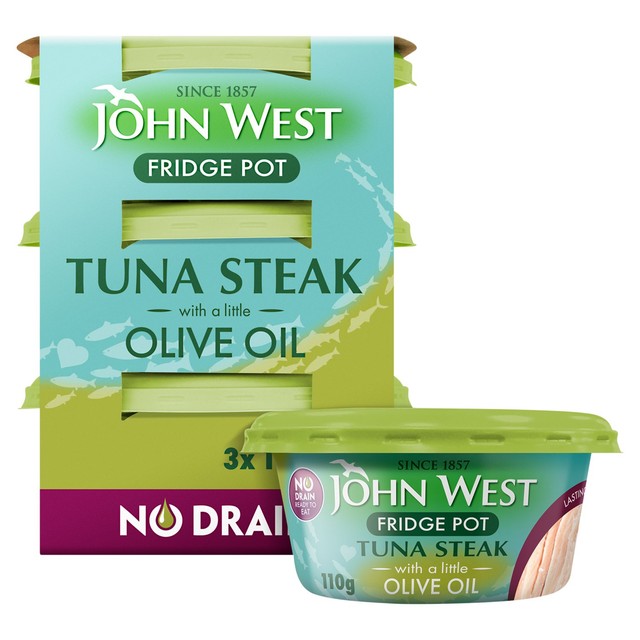 John West Tuna Steak Pot with Olive Oil 110g, UK version