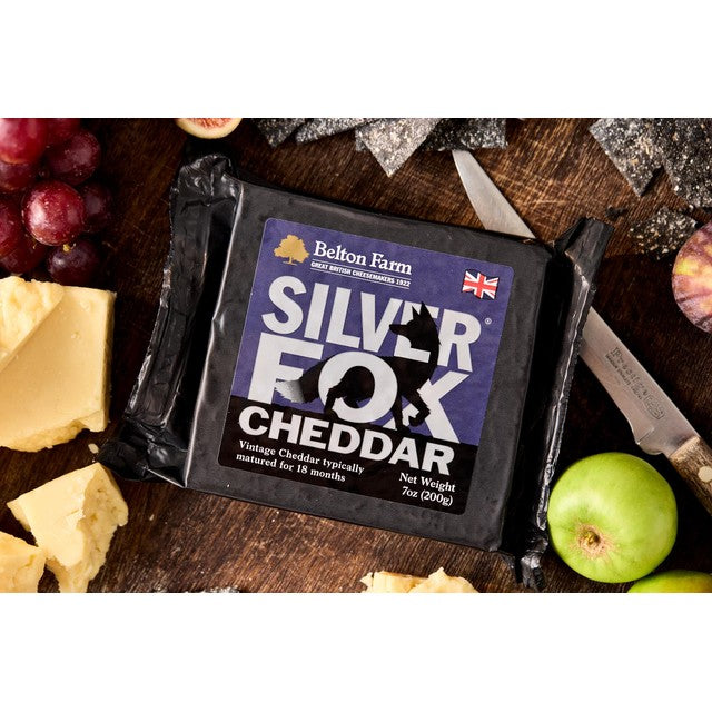 Belton Farm Silver Fox Vintage Cheddar cheese 200g - British product