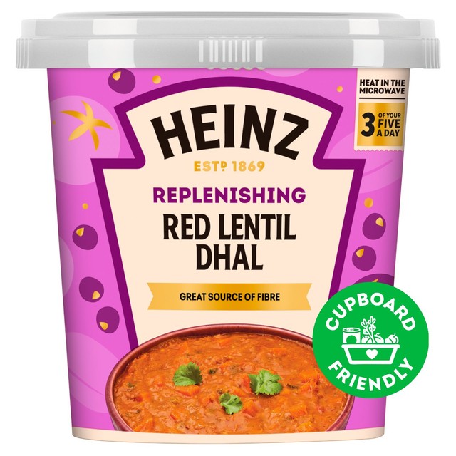 Heinz red lentil dhal microwavable soup pot 400g, UK version