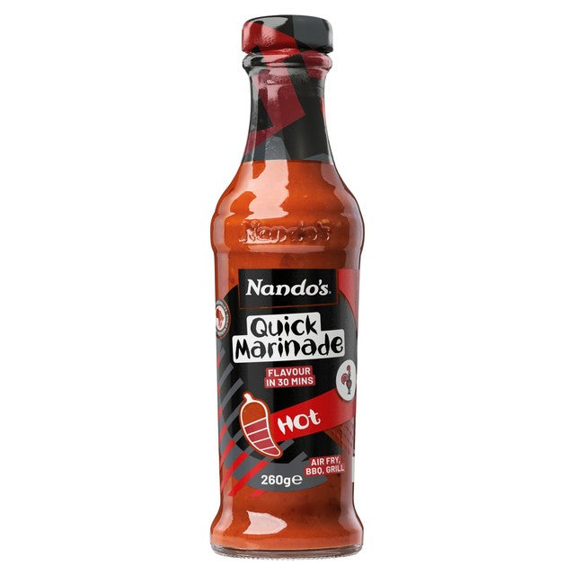 Nando's Hot Peri Peri Marinade 260g, imported from the UK