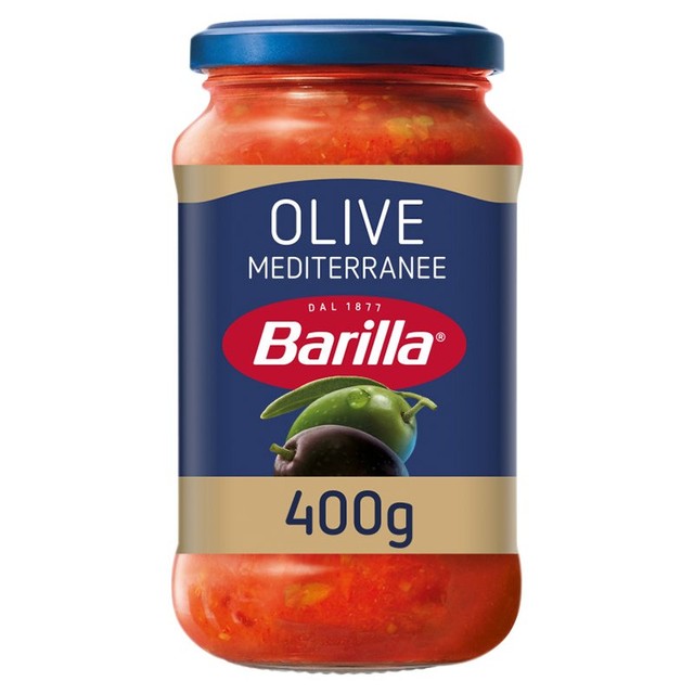 Barilla pasta sauce with green and black olives 400g - British product