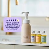 Neat refillable foaming hand wash bottle stone, imported from the UK