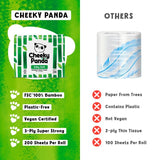 The Cheeky Panda Bamboo Toilet Tissue 24 Roll 200 Sheets - British product