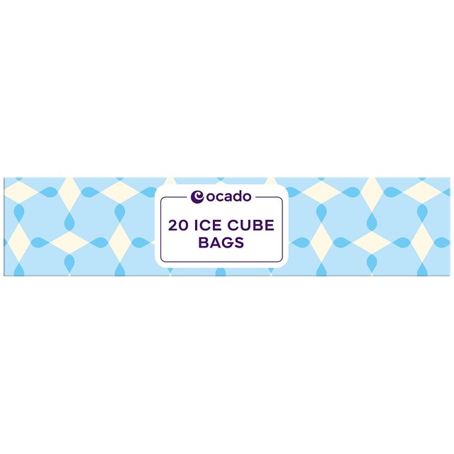 Ocado ice cube storage bags 20 count, imported from the UK