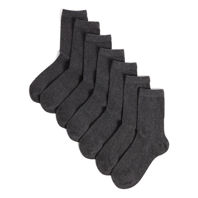 M&S kids ankle school socks Grey Marl 6-8, imported from the UK
