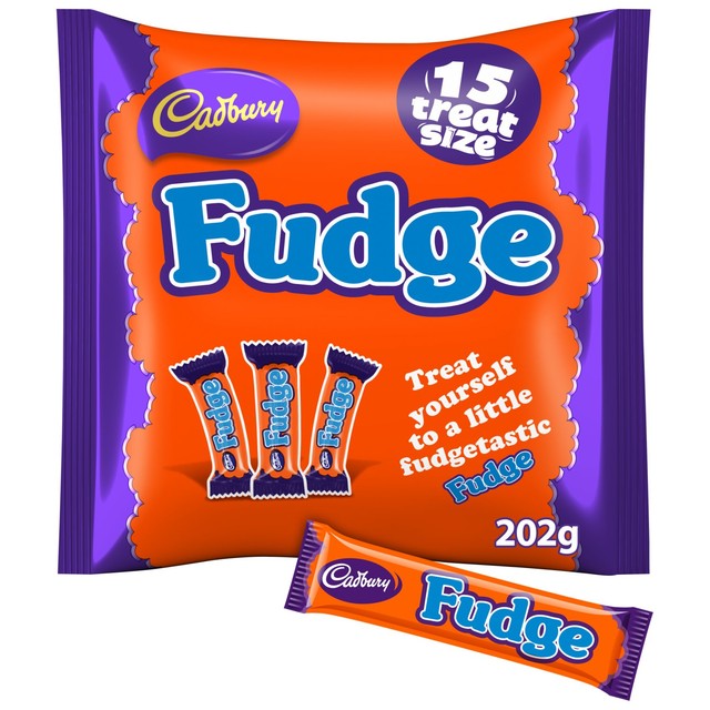 Cadbury fudge treatsize chocolate bar 202g - British product