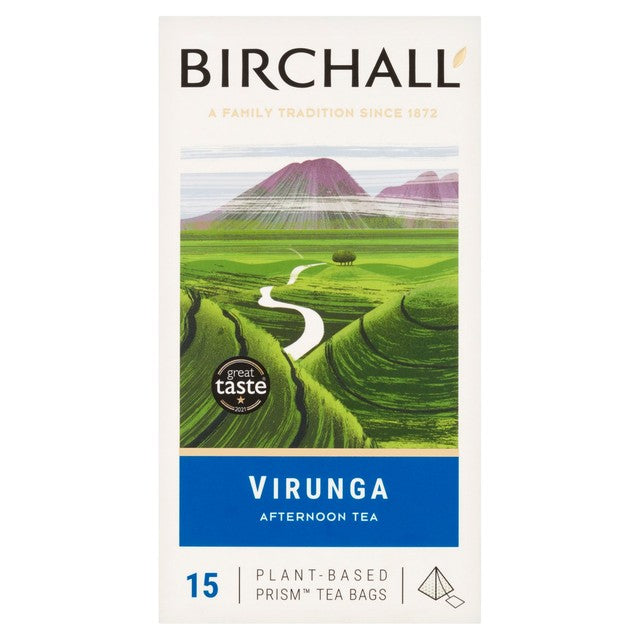 Birchall Virunga Afternoon Tea 15 Prism Tea Bags - British product