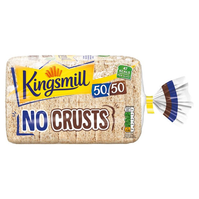 Kingsmill 50/50 no crusts bread loaf 400g, UK version