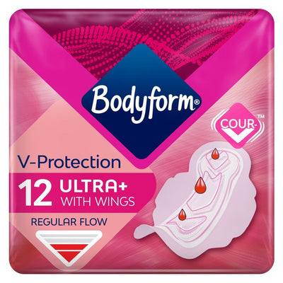 Bodyform Ultra Normal Sanitary Towels with Wings 12 Pack