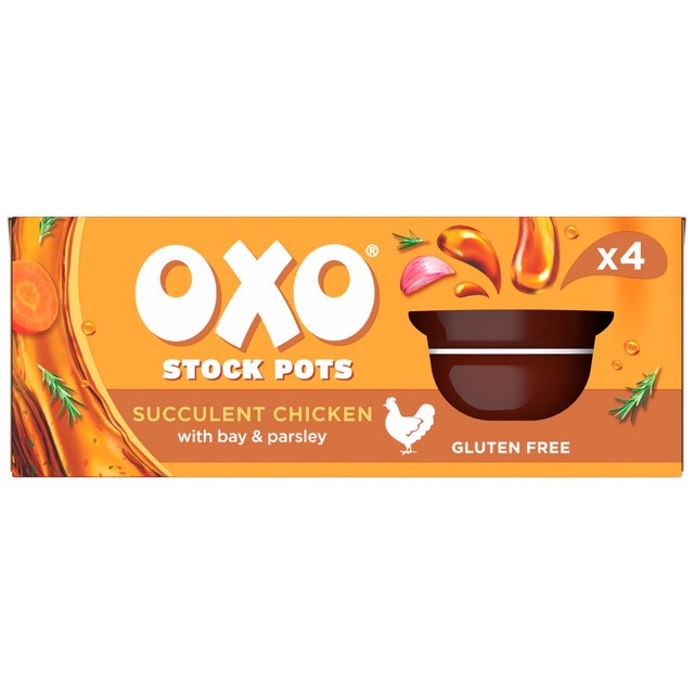 Oxo chicken stock pots 4 x 20g, imported from the UK