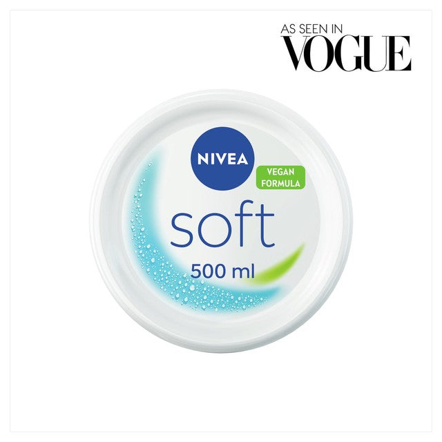 Nivea Soft moisturiser cream 500ml, imported from the UK