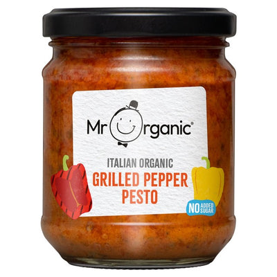 M&S Mr Organic Red Pepper Pesto Sauce 190g- Buy online at McGrocer