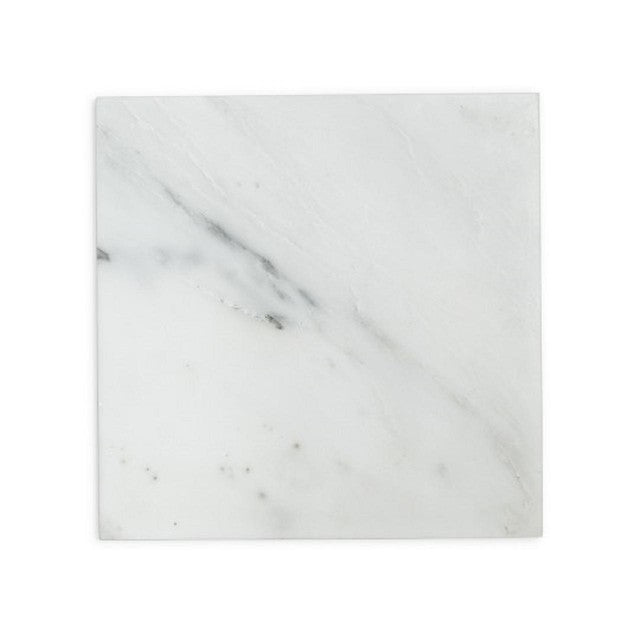 Daylesford white marble square serving plate 24cm - British product