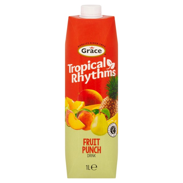 Grace Tropical Rhythms fruit punch blend, imported from the UK