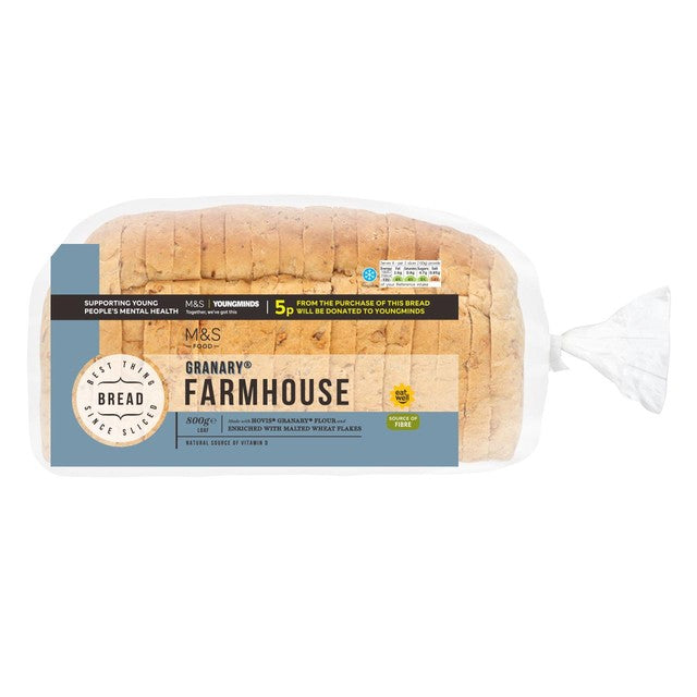 M&S granary bread loaf 800g, imported from the UK