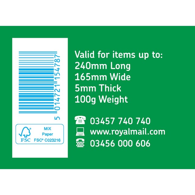 Royal Mail 2nd Class Stamps 8 Pack - British product