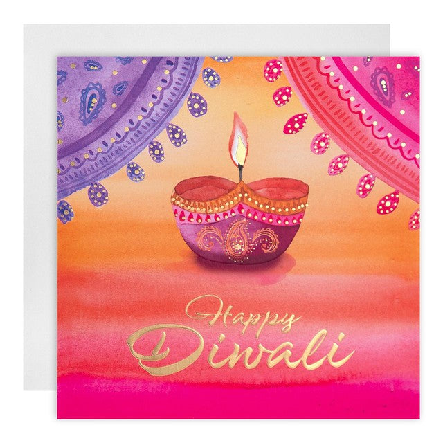 M&S Happy Diwali greeting card 15cm x 15cm, UK version