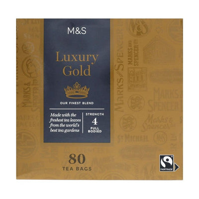 M&S Fairtrade Luxus Gold Teebeutel, 80 Stück
