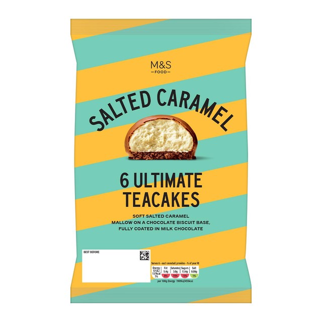 M&S salted caramel teacakes 6 pack, UK version