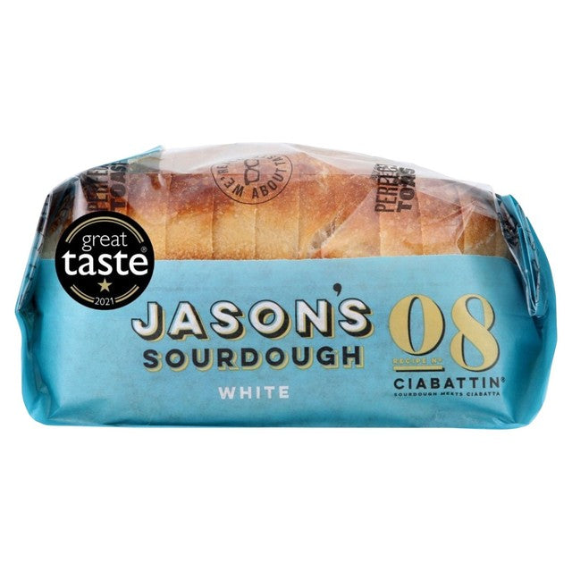 Jasons White Ciabattin Sourdough Bread 580g, UK version
