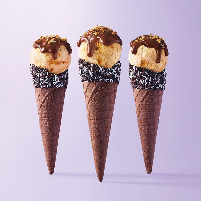 M&S Chocolate Dipped Waffle Cones 6 pack, imported from the UK