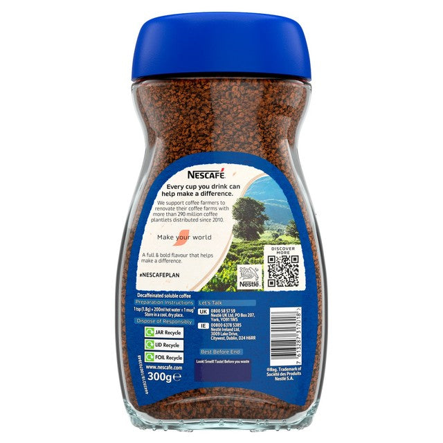 Nescafe Classic Decaf instant coffee 300g jar, imported from the UK