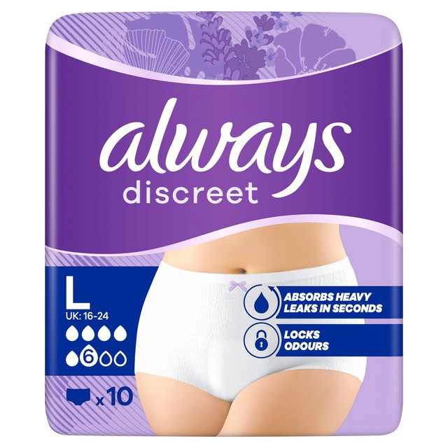 Always Discreet Incontinence Pants L - British product