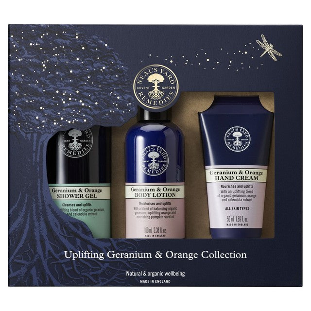 Neal's Yard Geranium Orange body care set, imported from the UK