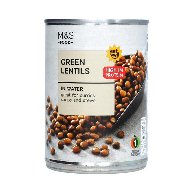 M&S green lentils in water 400g, imported from the UK