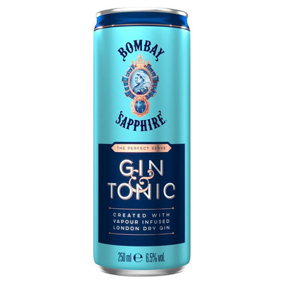 M&S Bombay Sapphire Gin & Tonic Premix Cocktail 250ml- Buy online at McGrocer