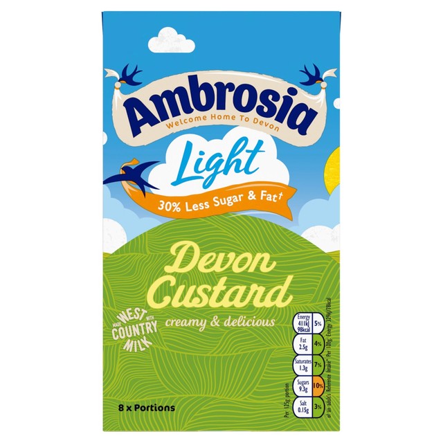 Ambrosia Light Devon custard 1kg - British product
