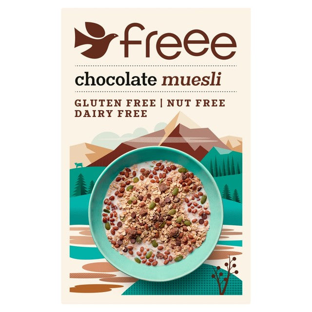 Freee gluten free chocolate muesli with dark chocolate drops, UK version