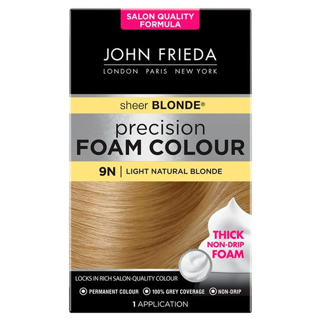 John Frieda Precision Foam hair dye in Light Natural Blonde, UK version