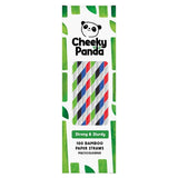 The Cheeky Panda bamboo paper straws striped 100 pack - British product