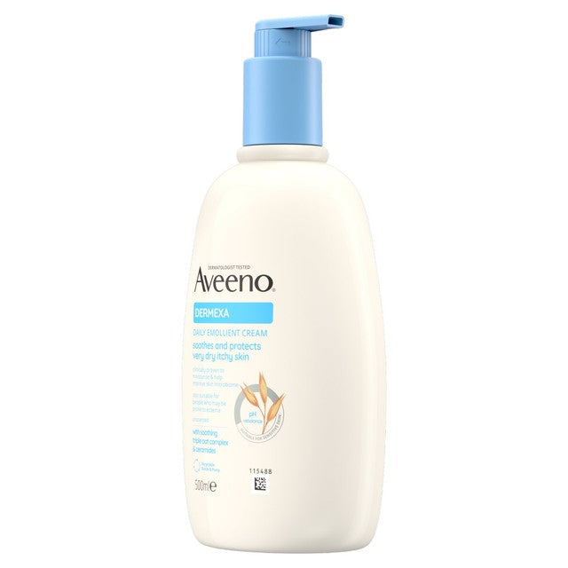 Aveeno Dermexa daily emollient cream for dry itchy skin (British brand)