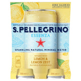 San Pellegrino Essenza Lemon Flavoured Sparkling Mineral Water 4 x 330ml (British brand)