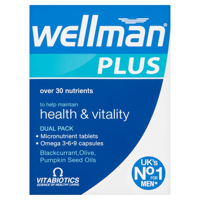 Vitabiotics Wellman Plus men's health supplement dual pack 56 pack (British brand)