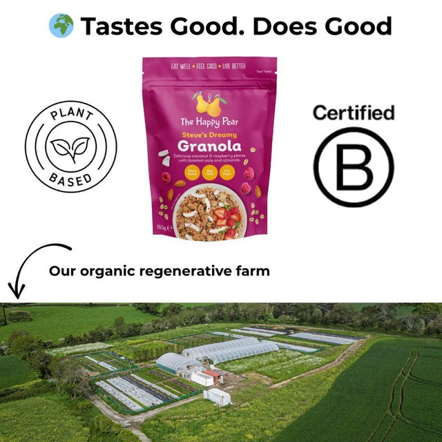 The Happy Pear granola with coconut and raspberry 350g (British brand)