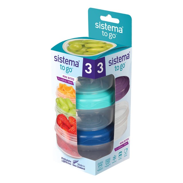Sistema Mini Bites snack containers, imported from the UK