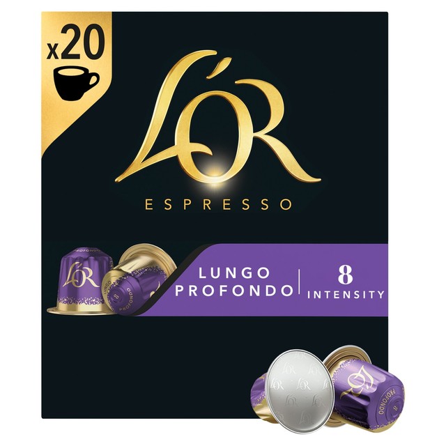 L'OR Lungo Profondo coffee pods 20, UK version