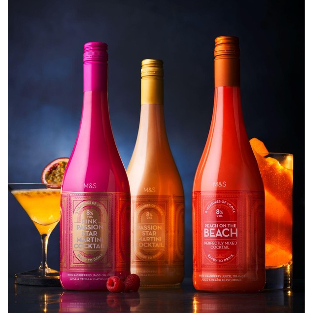 M&S Passion Star Martini Cocktail 75cl, imported from the UK