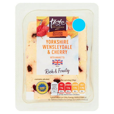 Sainsburys Sainsburys Wensleydale Cherries Amaretto Taste the Difference 200g- Buy online at McGrocer