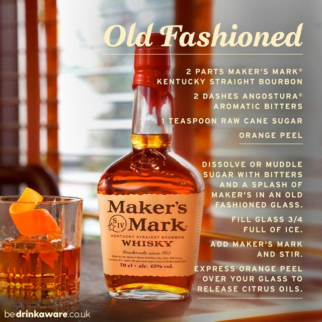 Maker's Mark Kentucky Straight Bourbon 70cl imported from the UK