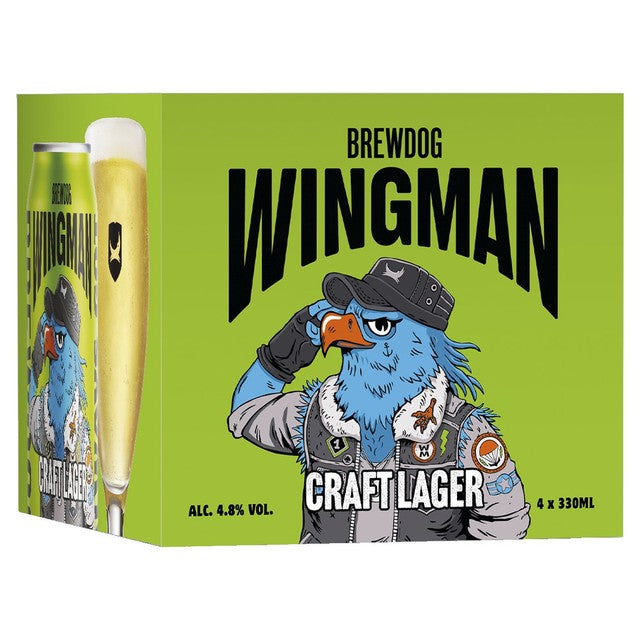 BrewDog Wingman craft lager beer 4 x 330ml cans - British product