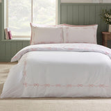 Catherine Lansfield Bow Embroidery Super King duvet set, imported from the UK