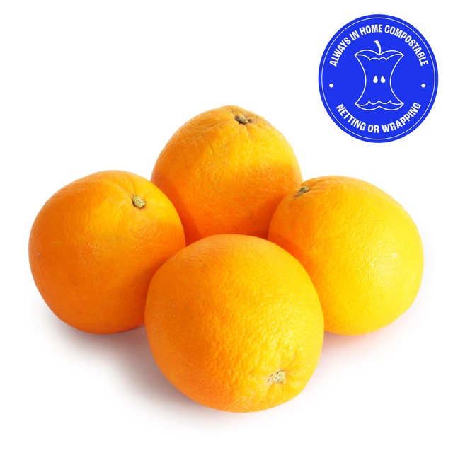 Fresh Wholegood Organic Oranges 4 pack (British brand)